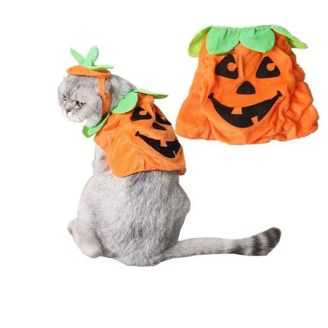 Halloween Pet Cats Costume Props Creative Pumpkin Maroon Asteria