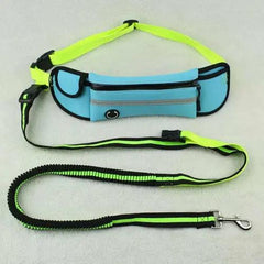 Pet Waist Bag Sports Traction Rope Reflective Waterproof Maroon Asteria