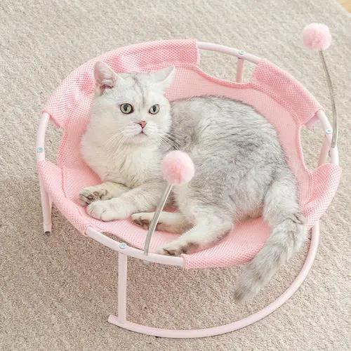 Cat Bed House Pet Kitten Hammock Mattress Maroon Asteria
