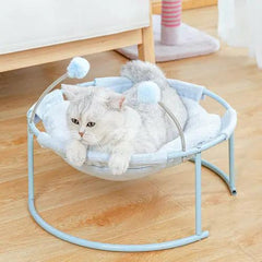 Cat Bed House Pet Kitten Hammock Mattress Maroon Asteria