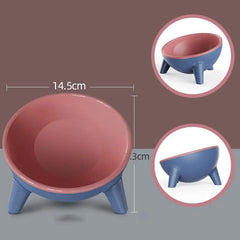 Cat Dog Bowl With Stand Pet Feeding Food Bowls Maroon Asteria