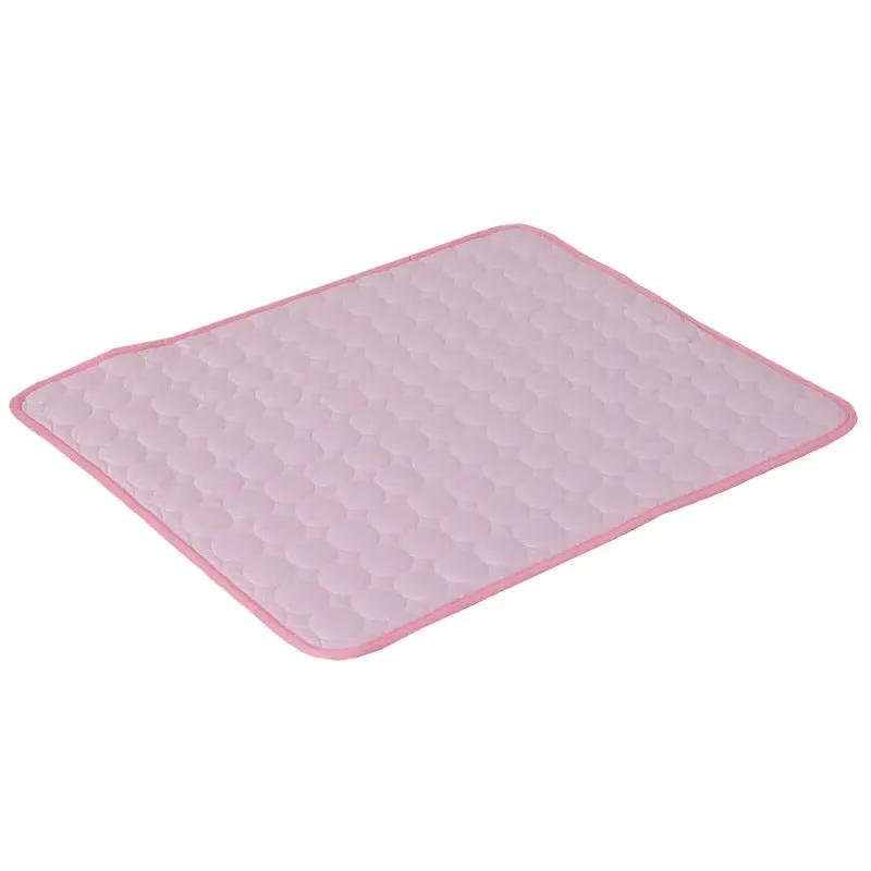 Pet Summer Portable Ice Silk Cooling Pad Maroon Asteria