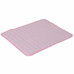 Pet Summer Portable Ice Silk Cooling Pad Maroon Asteria