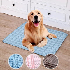 Pet Summer Portable Ice Silk Cooling Pad Maroon Asteria