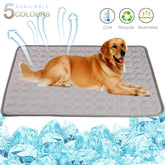Pet Summer Portable Ice Silk Cooling Pad Maroon Asteria