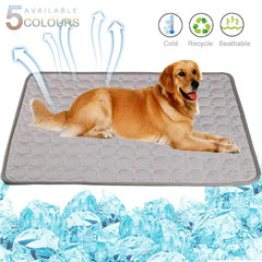 Pet Summer Portable Ice Silk Cooling Pad Maroon Asteria