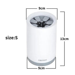 Portable Pet Paw Cleaner Cup Soft Silicone Comb Maroon Asteria