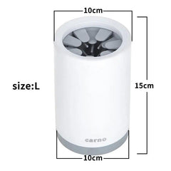 Portable Pet Paw Cleaner Cup Soft Silicone Comb Maroon Asteria