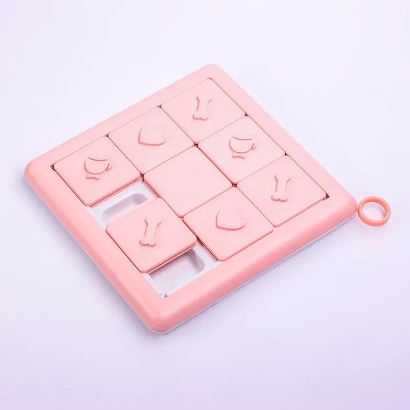 Pet Slow Food Bowl Treasure Hunt Training Toys Maroon Asteria