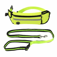 Pet Waist Bag Sports Traction Rope Reflective Waterproof Maroon Asteria