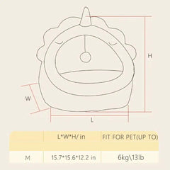 Adorable Dinosaur Pet House with Toy Yellow Pandora