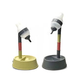 Automatic Pet Water Dispenser Stand Feeder Bowl Adjusting Height Maroon Asteria