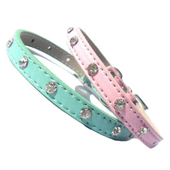 Baby Diamante Collar - Pink Salmon Oscar