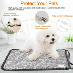 Thermal Heating Waterproof Bed Pad for Pets with Adjustable Yellow Pandora