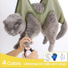 Cat Grooming Restraint Bag with Hammock Yellow Pandora