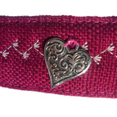 Prediletto Handmade Valentine Heart Dog Collar Salmon Oscar
