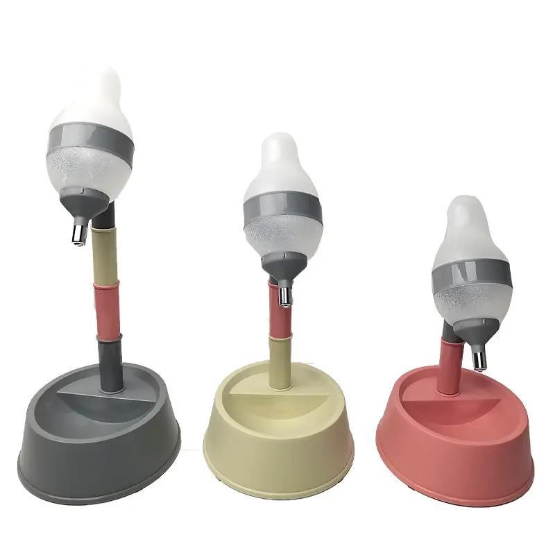 Automatic Pet Water Dispenser Stand Feeder Bowl Adjusting Height Maroon Asteria