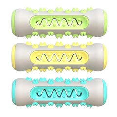 Pet Dog Bone Shape Molar Teeth Cleaner Brushing Stick Interactive Chew Maroon Asteria