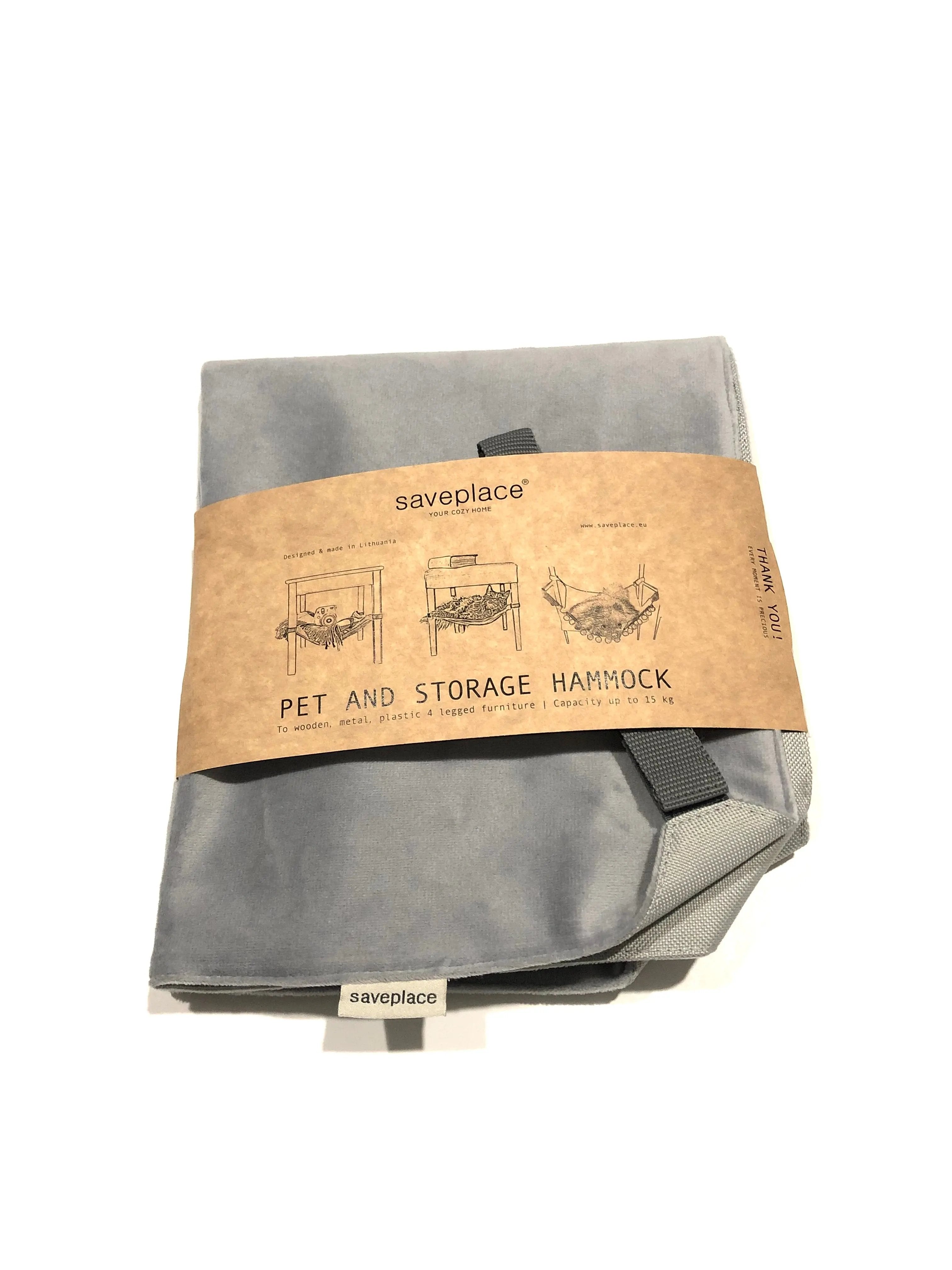 ROCKY COAST Saveplace® grey hammock for pets & storage Grey Chaos