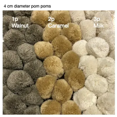 Saveplace® Round Pet Mat - Various Colors BIG PomPom, 2 Sizes Grey Chaos