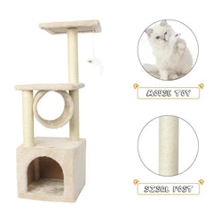 Cat Tree House Tower Yellow Pandora