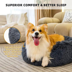 Pet Beds for Cats Dog Bed Washable Anti Anxiety Fluffy Dog Bed Teal Simba