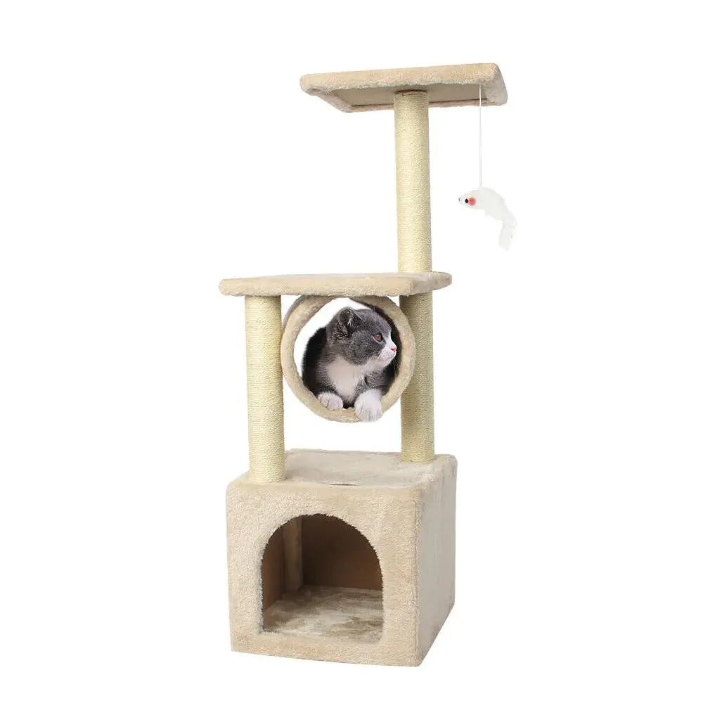 Cat Tree House Tower Yellow Pandora