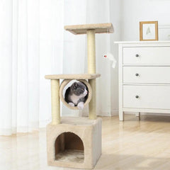 Cat Tree House Tower Yellow Pandora