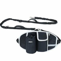 Dog Training Leash Waist Bag Hands-Free Outdoor Pet Running Maroon Asteria