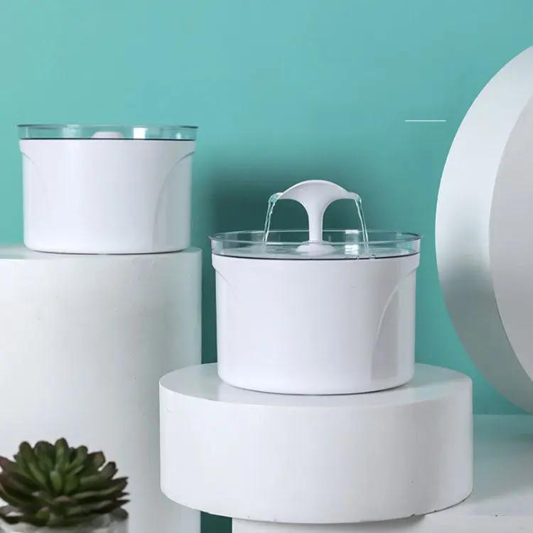 Pet Dog Cat Water Fountain Electric Automatic Water Feeder Maroon Asteria