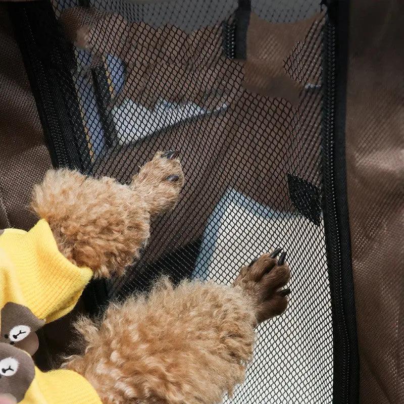 Portable Pet House Oxford Cloth Crate Room Playing Maroon Asteria