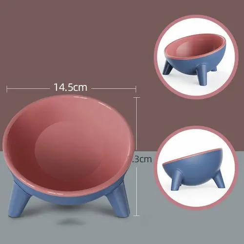 Cat Dog Bowl With Stand Pet Feeding Food Bowls Maroon Asteria
