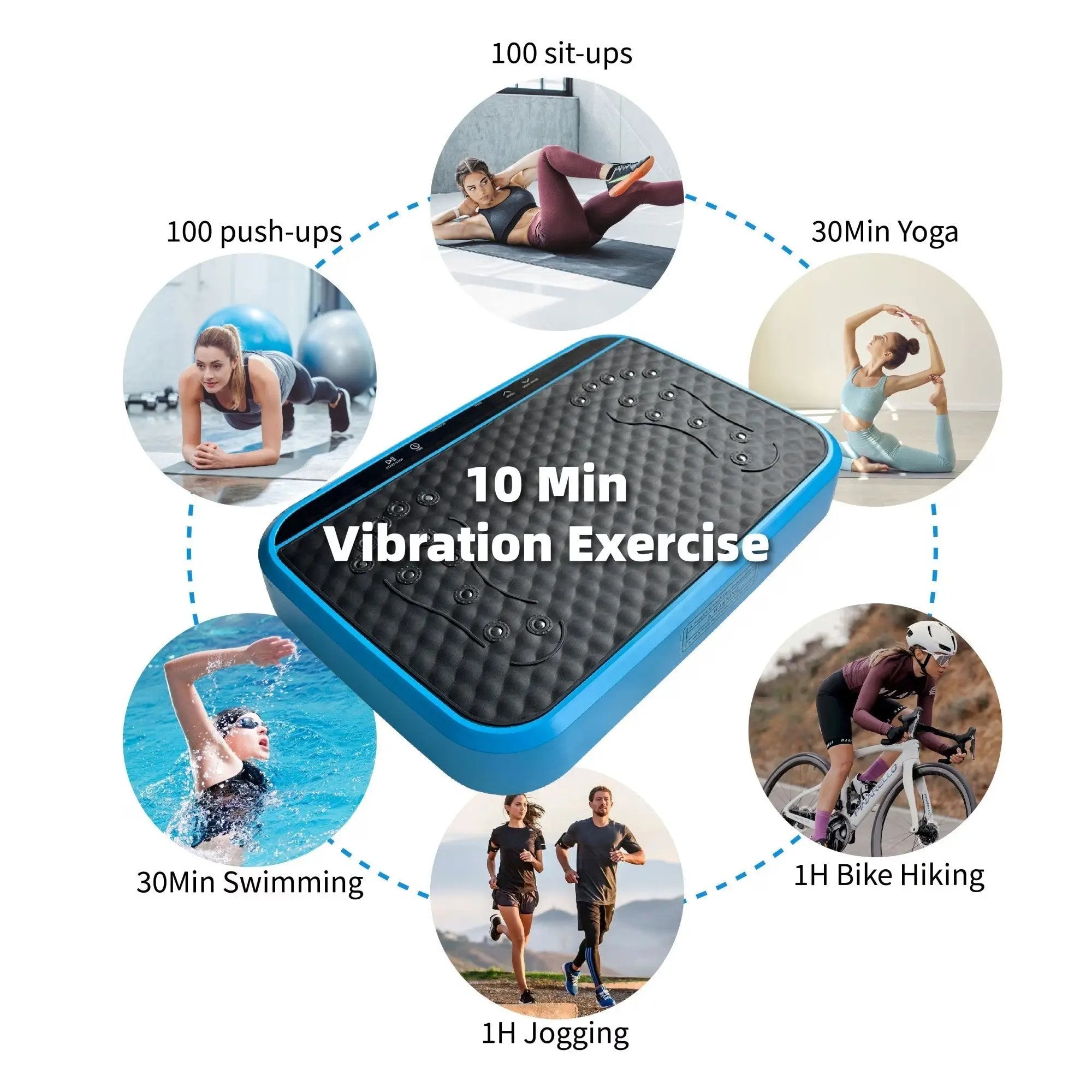 Vibration Plate Exercise Machine, Whole Body Fitness Platform For Lymphatic Drainage, Vibrating Shaker Board With 120 Speed Levels, Weight Loss And Fat Burner Workout Equipment For Women And Menwhite Aurum Store