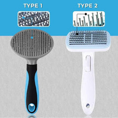 Pet Combs Automatically Remove Hair And Comb Dogs Maroon Asteria