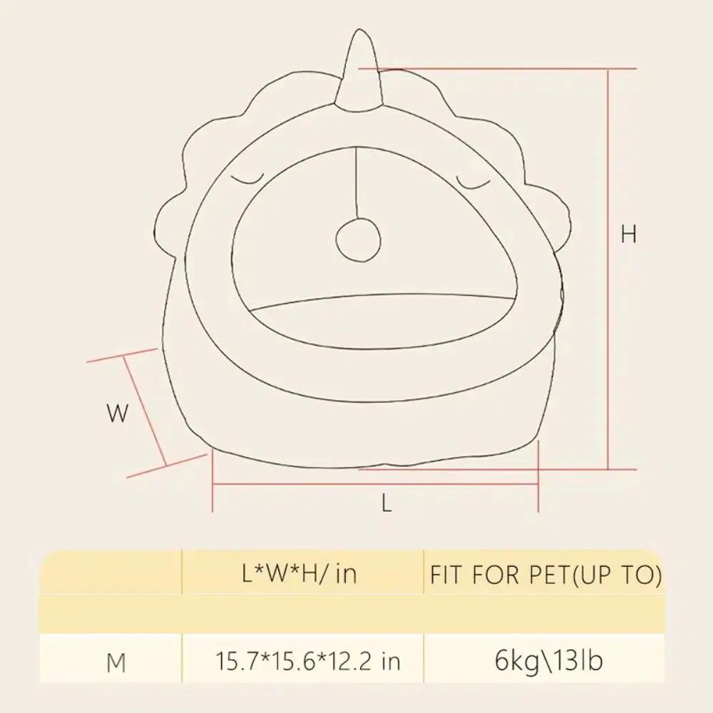 Adorable Dinosaur Pet House with Toy Yellow Pandora
