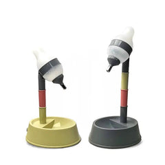 Automatic Pet Water Dispenser Stand Feeder Bowl Adjusting Height Maroon Asteria