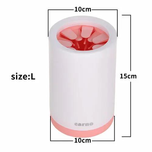 Portable Pet Paw Cleaner Cup Soft Silicone Comb Maroon Asteria