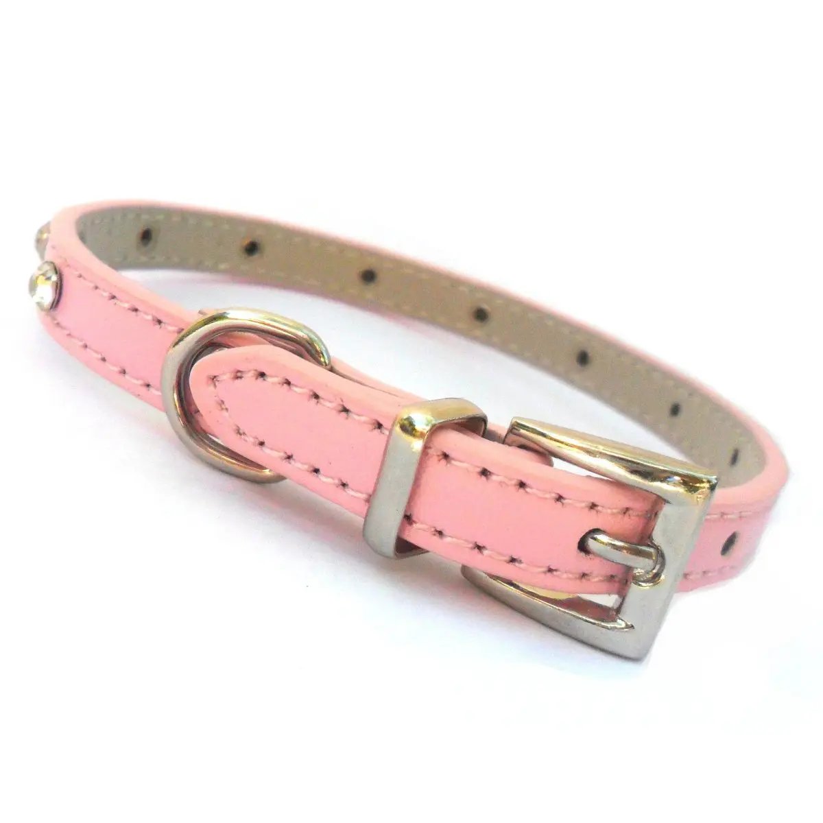 Baby Diamante Collar - Pink Salmon Oscar
