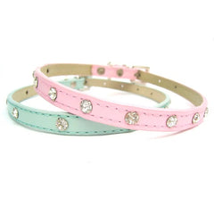 Baby Diamante Collar - Pink Salmon Oscar