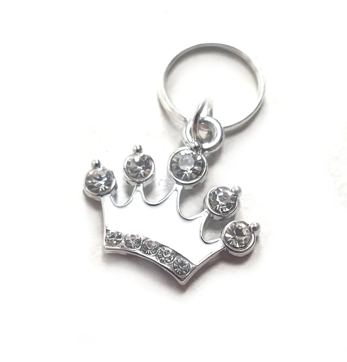 White Crown Small Pet Collar Charm Salmon Oscar