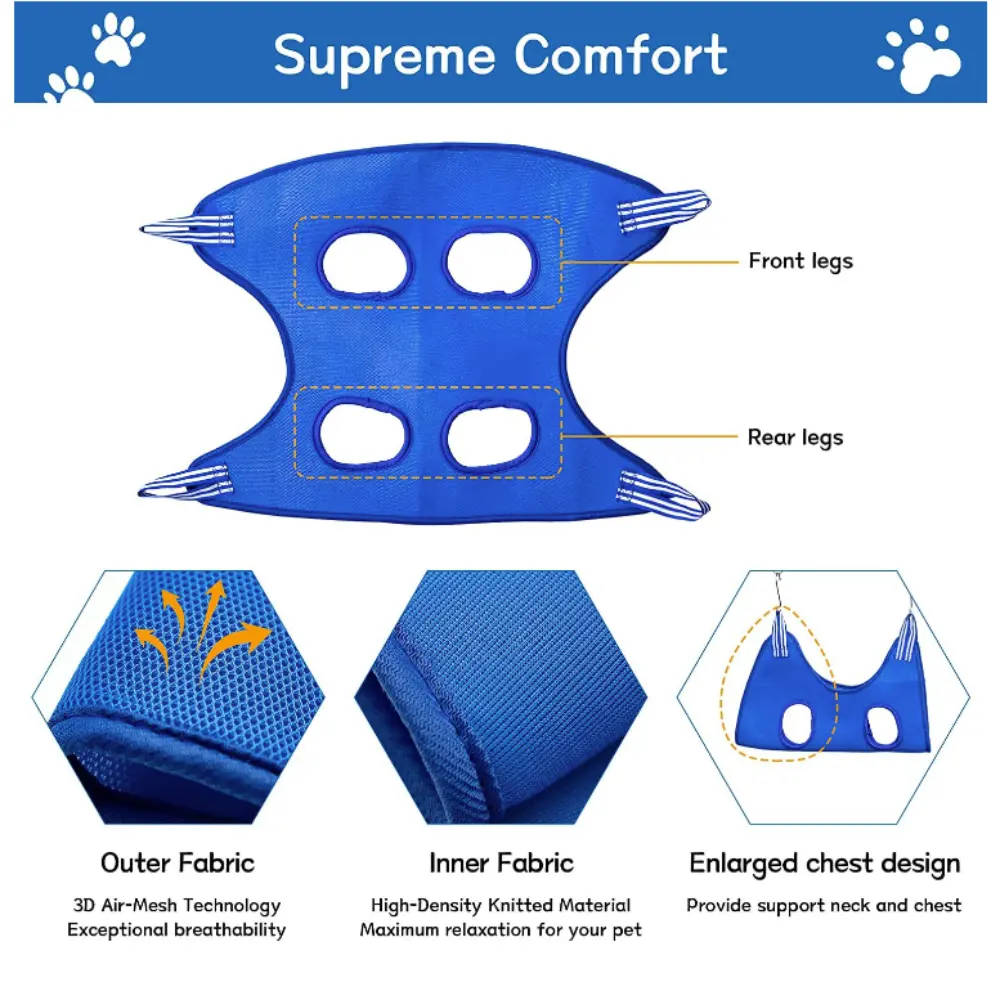 Cat Grooming Restraint Bag with Hammock Yellow Pandora