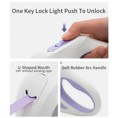 Automatic Retractable Lighting Dog Leash Yellow Pandora