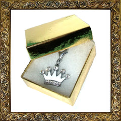 Prince Crystal Enamel Crown Charm Salmon Oscar