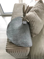 Saveplace® Round Pet Bed 'FULL MOON' -  2 Sizes Grey Chaos