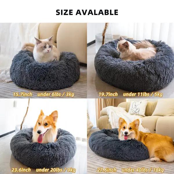 Pet Beds for Cats Dog Bed Washable Anti Anxiety Fluffy Dog Bed Teal Simba