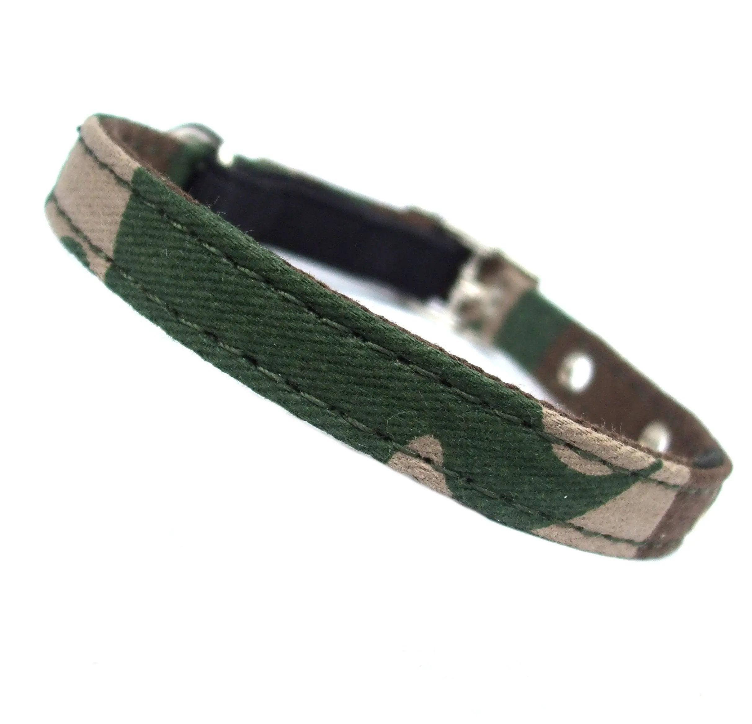Army Canvas Cat Collar Salmon Oscar