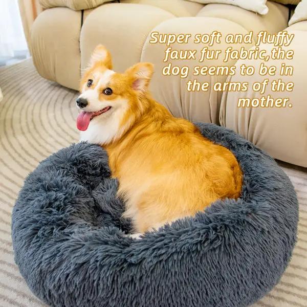 Pet Beds for Cats Dog Bed Washable Anti Anxiety Fluffy Dog Bed Teal Simba
